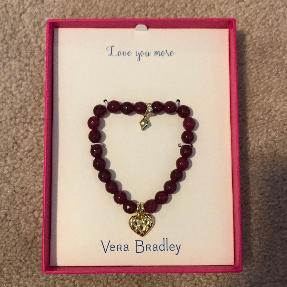 Vera Bradley- Love you more beaded bracelet